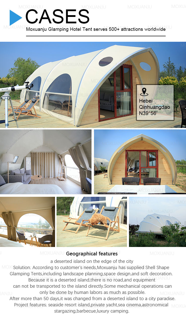 6 Person Panoramic Ellipse Campsite Glamping Hotel Tent All Timber Frame