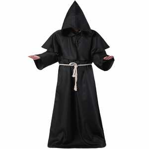 Venta al por mayor <span class=keywords><strong>de</strong></span> Halloween <span class=keywords><strong>bruja</strong></span> Cosplay monje fraile bata chal mujeres hombres ropa escenario sacerdote renacimiento medieval <span class=keywords><strong>disfraz</strong></span> - Product Image 3