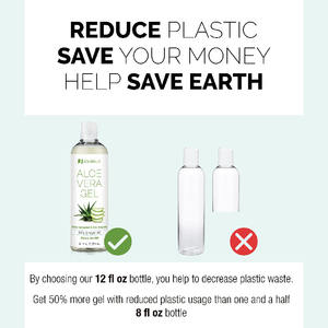 Gel d'Aloe Vera de marque privé<span class=keywords><strong>e</strong></span> pour le visage, la peau, les cheveux et le soulagement des coups de soleil Gel éclaircissant végétalien 99% pur - Product Image 5