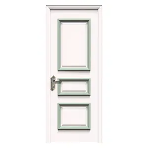 Высококачественные современные выполненные на заказ внутренние входные двери в итальянском стиле с белой живописью, однолистные деревянные двери для домов