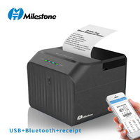 Impresora para Tienda de Té Milestone MHT-P58C/D / Sistema de Recibos Térmicos USB para Android y PC, Gestión de Pedidos de Té de Burbujas