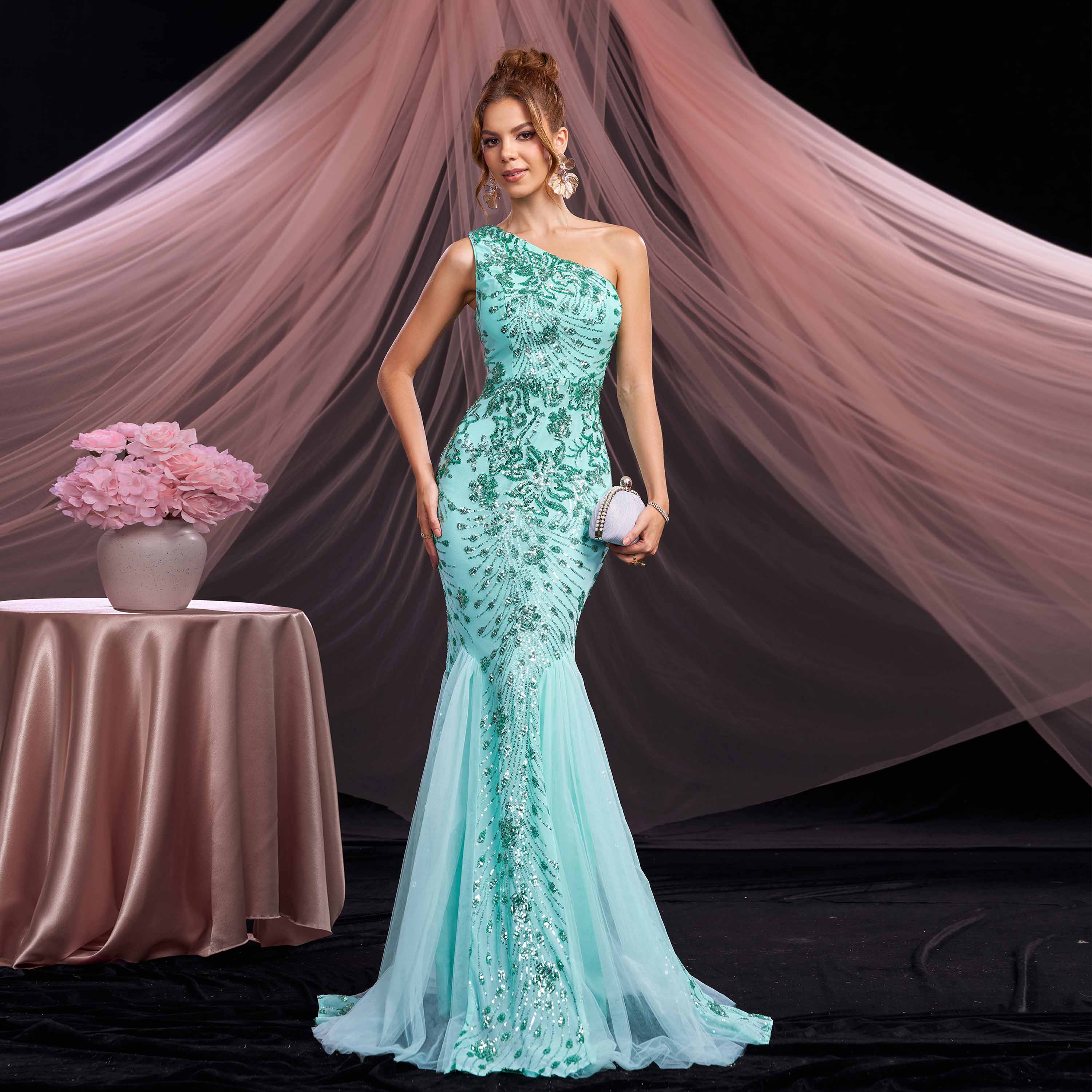 Elegant Green Gold Bridesmaid Dresses for Wedding & Party