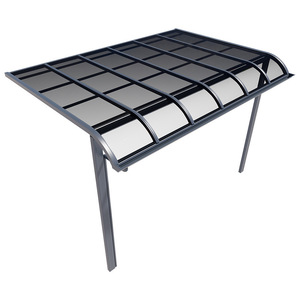 Lámina de policarbonato Xinshiyuan para techos, color gris, duradera, moderna, panel de protección solar para exteriores, para toldos y portones de patio. - Product Image 3