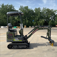 Mini-excavatrice hydraulique multifonctionnelle Cartiwell 1,2 tonne, compacte, haute efficacité, pour travaux agricoles et de construction