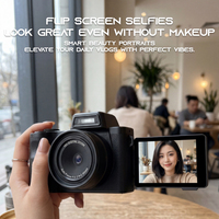 Cámara Digital con Grabación de Video HD 5K, Toma de Fotos, Zoom 18X, Portátil, Retro, para Blogging y Vlogging, Cámaras Digitales para Fotografía