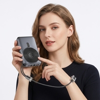 Batterie externe sans fil magnétique 10000mAh en alliage d'aluminium et plastique, charge rapide Type-C, haute capacité, support rapide 2-en-1