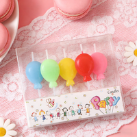 Bougies d'anniversaire et de Noël en forme de ballon, couleur macaron romantique, écologiques, non parfumées, pour fêtes, mariages, décoration de la maison