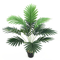 12 têtes de feuilles de palmier artificielles très vendues, fausses plantes de palmier, feuilles vertes pour la décoration de mariages, de maisons et d'espaces extérieurs