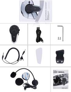 Wasserdichte <span class=keywords><strong>Bluetooth</strong></span>-Kopfhörer BT-S3 Motorrad helm für 2 Fahrer <span class=keywords><strong>Intercom</strong></span> - Product Image 6