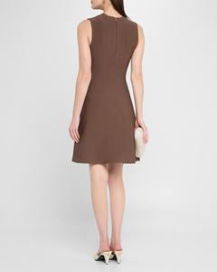 Robe d'été personnalisée pour femmes élégante pour les fêtes et les mariages Robe trapèze tissée à fleurs Col rond Sans manches Coupe ample Mini robe - Product Image 2