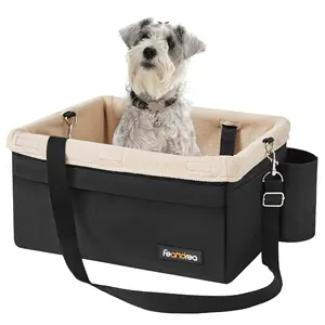 Feandrea תכליתי כלב קונסולת בוסטרים מושב רחיץ חם נסיעות לחיות מחמד כלב מיטת מכונית עם אחסון כיס