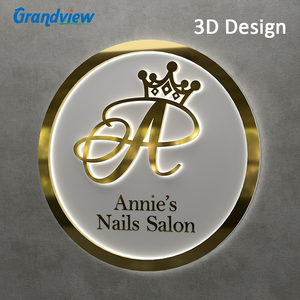 Tùy Chỉnh Kinh Doanh Dấu Hiệu Hội Đồng Quản Trị Ngoài Trời Backlit Thép Không Gỉ Chiếu Sáng Thư 3D Biểu Tượng Tùy Chỉnh enseigne Lumineuse LED Ánh Sáng Dấu Hiệu - Product Image 1