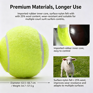 Balles de tennis de plage de qualité supérieure, extra résistantes, en feutre jaune-vert, lot de 3, approuvées ITF, écologiques, durables, portables, pour les matchs - Product Image 6