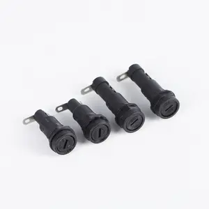 Hot selling 5x20 6x30 10A250V black panel mounted car fuse holder at a low price
