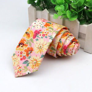 Nieuwe Bloemenstropdas Voor Mannen Vrouwen Skinny Katoenen Linnen Stropdas Bruiloft Casual Stropdassen Klassieke Pakken Bloemenprint Stropdassen Ontwerper Das - Product Image 5