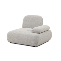 Nordisches Modernes Luxuriöses Wohnzimmer Sofa-Set aus Stoff mit Knopfheftung, Modulare Indoor-Möbel für Villen, L-förmiges Ecksofa mit Rundung