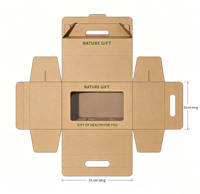 Boîtes cadeaux auto-érectables personnalisées en carton ondulé de luxe, écologiques, recyclables, avec poignée, pour produits secs