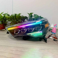 Faro Delantero LED RGB de 4 Lentes con Proyector, Animación Dinámica de Encendido para Toyota 4Runner 2014-2024, Accesorios Exteriores para SUV