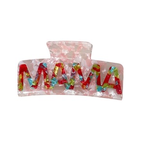 Kinling Factory, venta al por mayor, pinza de pelo grande para mujer, letra MAMA personalizada, herramienta de peinado de bajo precio ecológica de PVC colorido - Product Image 5