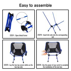 Draagbare Maanstoel Lichtgewicht Klapstoel Verlengde Stoel Ultralicht Afneembaar Kantoorhuis Met Draagtas - Product Image 3