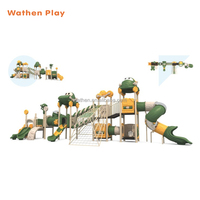 Ensemble de jeux de glissades combinées en plastique de haute qualité pour enfants, pour les écoles et les parcs de jeux urbains