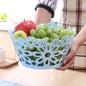 Colorful Plastic Fruit <b>Basket</b> 24.5x16x13 <b>Stackable</b> Bowl For Food Storage - Product Image 4