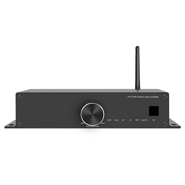 Airplay 2 Music Streamer WIFI & BT Enabled 2X100W Stereo Audio Amplifier for Multiroom Smart Home Receivers & Amplifiers