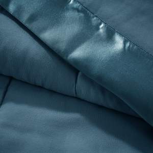 DB Queen Size Lightweight Alternative Blanket <b>100</b>% Cotton Satin Trim Portable Nonwoven Solid Pattern for Summer Autumn Winter - Product Image 6