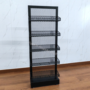 Tùy Chỉnh Gỗ Snack Lưu Trữ Container Hiển Thị <span class=keywords><strong>Rack</strong></span> Với Khung Sắt Sàn-Đứng Màu Sắt Dây Hiển Thị Giá - Product Image 5