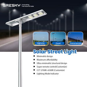 Lampes solaires SRESKY pour extérieur, haute luminosité, 40W, 60W, 80W, 100W, éclairage LED, lampadaires solaires extérieurs, lumière <span class=keywords><strong>solaire</strong></span> LED - Product Image 1