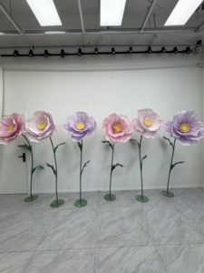 L-065 Elegante Hochwertige Papier-Mohnblumen Riesige Luxuriöse Blumenarrangements für Hochzeiten Ausstellungen Dekorationen Hintergründe - Product Image 3