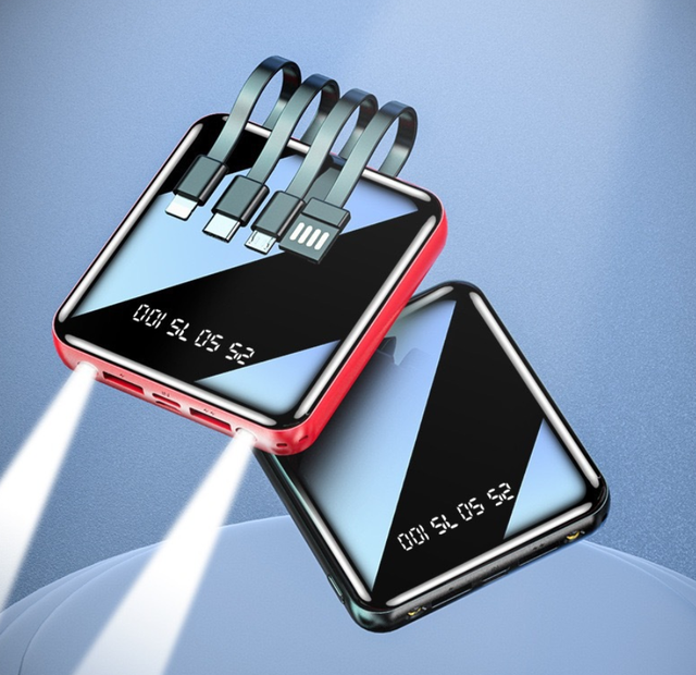 Built-in Cables 10000mAh 20000mAh High Capacity LED Display Type-C 10W Power Bank