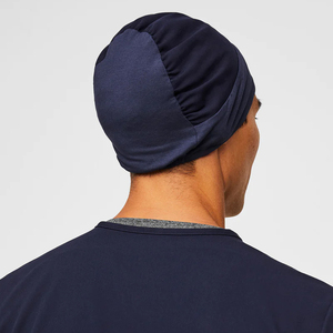Benutzer definierte Designs Stickerei Logo Personal isierte <span class=keywords><strong>Blacj</strong></span> 95% Polyester 5 Spandex Jersey Nursing Bouffant Satin Lomng Hair Scrub Cap - Product Image 6