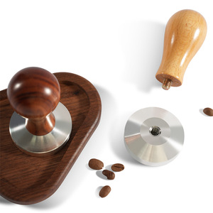 Presse-café en acier inoxydable 304, manche en bois, 51/54/58mm, pour expresso, café à domicile - Product Image 2