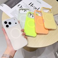 Coque de téléphone portable magnétique en Silicone liquide de gelée de couleur chaude pour iPhone 17 Air 16 15 14 13 12 Pro Max couverture en flanelle en microfibre
