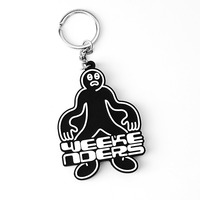 PVC Auto Fußball 3D Cartoon Karabiner Schlüsselanhänger Umweltfreundliche Großpackung Puppe Geschenk Figur DIY Handgemachter Plüsch-Anhänger Charakter Mini