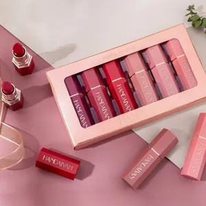 새로운 디자인 개인 라벨 나만의 립스틱 만들기 6 개/선물 상자 브랜드 매트 립스틱 세트 도매