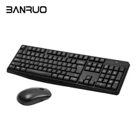 Ensemble clavier et souris ergonomique, haute qualité, OEM, brésilien, espagnol, vente en gros, bureau, 2.4G, USB, sans fil