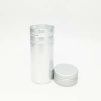 100% recyclable 75g en aluminium bâton de cire pour cheveux conteneur vide push type déodorant bouteille emballage en gros