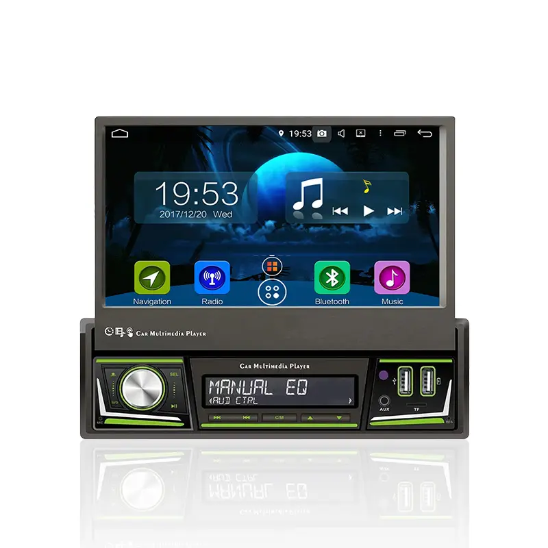 Geri çekilebilir WIFI Bluetooth GPS Mp5 çalar araç ses araba oyna Android oto evrensel Cd çalar nötr sıcak satış 2023 7 inç