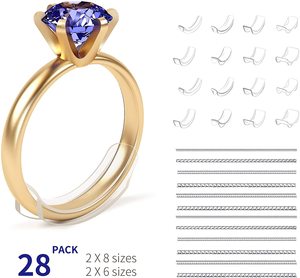 6mm Transparent Tpu Material 8 Pcs Invisible <strong>Ring</strong> <strong>Size</strong> <strong>Adjuster</strong> Invisible for Loose <strong>Rings</strong> - Product Image 2