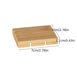 Porte-savon créatif en bambou avec plateau <span class=keywords><strong>de</strong></span> drainage – Support et rangement pour savon à drainage facile, plateau à savon en bois - Product Image 6