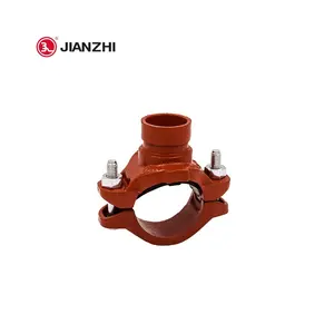 JIANZHI Free Sample Electro GI Mech Roll Groove Pipe Fitting Coupling Rigid Set Screw Coupling For Fire Fighting System