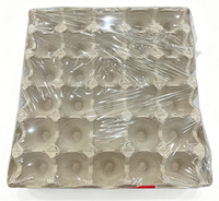 Plateaux empilables personnalisés de 30 unités en pâte à papier pour œufs, avec emballage sous film thermorétractable