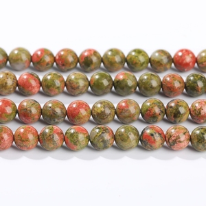 Natural Flower Green <strong>Stone</strong> Round Multicolor Loose Bead Wholesale Serpentine <strong>Jade</strong> Gemstone Jewelry Bracelet Making Supplies - Product Image 5