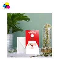 Barang Murah 30Pcs Kartu Hadiah Natal Warna Sesuai Pesanan 6.5x3.6 Dompet Penampung Uang Amplop 5 Desain Lucu untuk Liburan