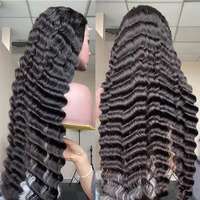 Perruque en gros 13x6 Loose Deep Wave pour femmes noires américaines, perruque frontale 13x4 en dentelle HD, perruque en cheveux humains vierges vietnamiens