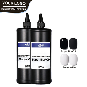 Esmalte de <span class=keywords><strong>Uñas</strong></span> <span class=keywords><strong>en</strong></span> Gel Súper <span class=keywords><strong>Negro</strong></span> <span class=keywords><strong>y</strong></span> <span class=keywords><strong>Blanco</strong></span>, Productos de Belleza de Tendencia 2026, No Tóxico, Saludable, Sin HEMA, Sin TPO, Vegano, Suministros Populares - Product Image 1