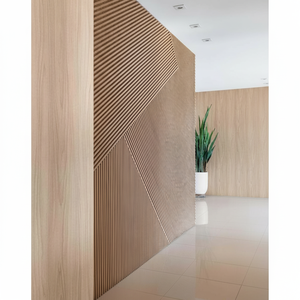 Panneaux muraux intérieurs/extérieurs en bois massif 3D de haute qualité, prêts à l'installation, insonorisants, imperméables, revêtement extérieur pour centre commercial - Product Image 1