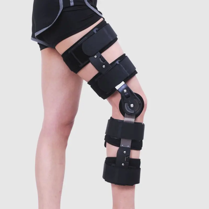 Medische Orthese Verstelbare Scharnier Rom Knie Brace Ondersteuning Orthopedische Knock Knie Immobilisatiebeugel Voor Knie Pijn Verlichting